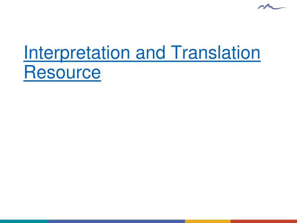 interpretation and translation resource