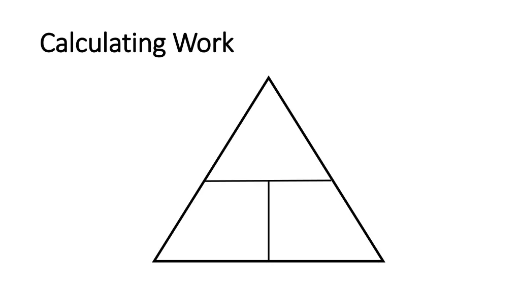 calculating work calculating work