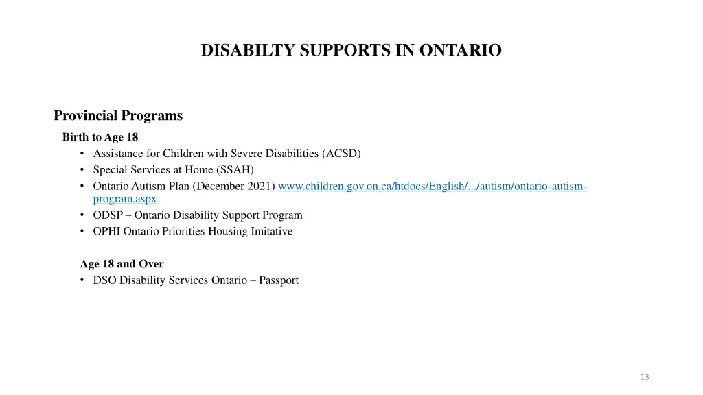 disabilty supports in ontario 1