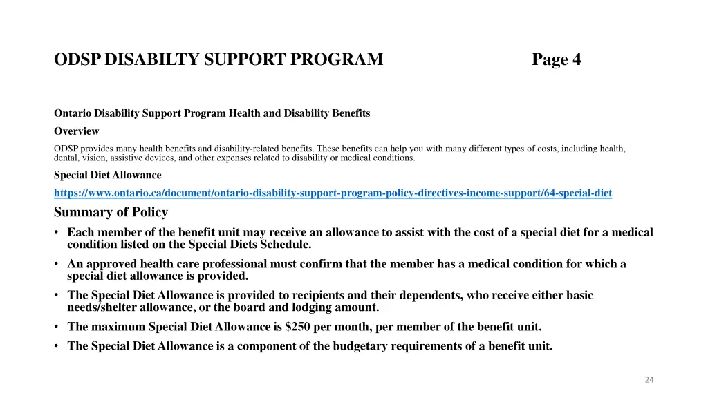 odsp disabilty support program