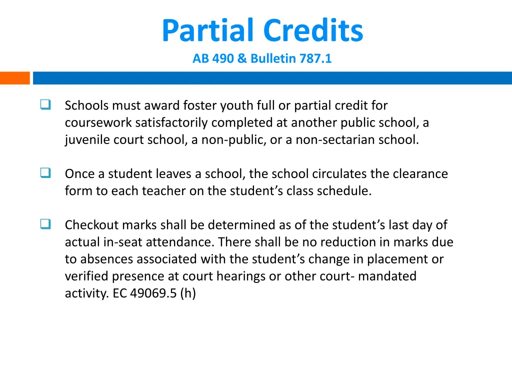 partial credits ab 490 bulletin 787 1