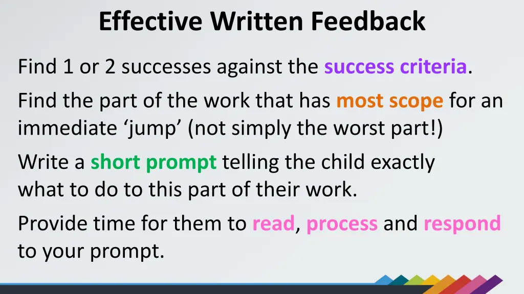 effective written feedback