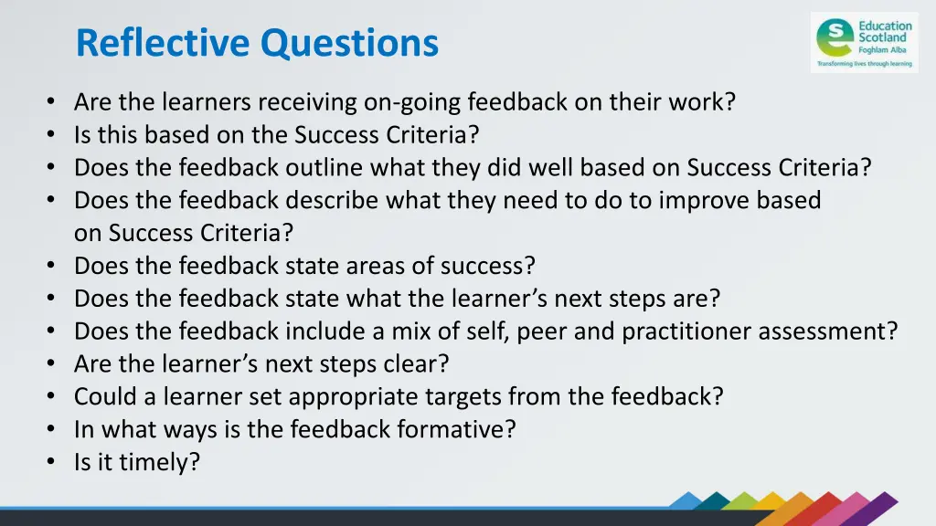 reflective questions