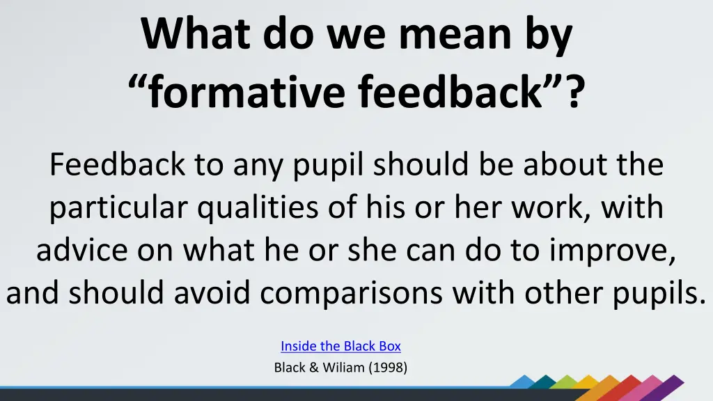 what do we mean by formative feedback