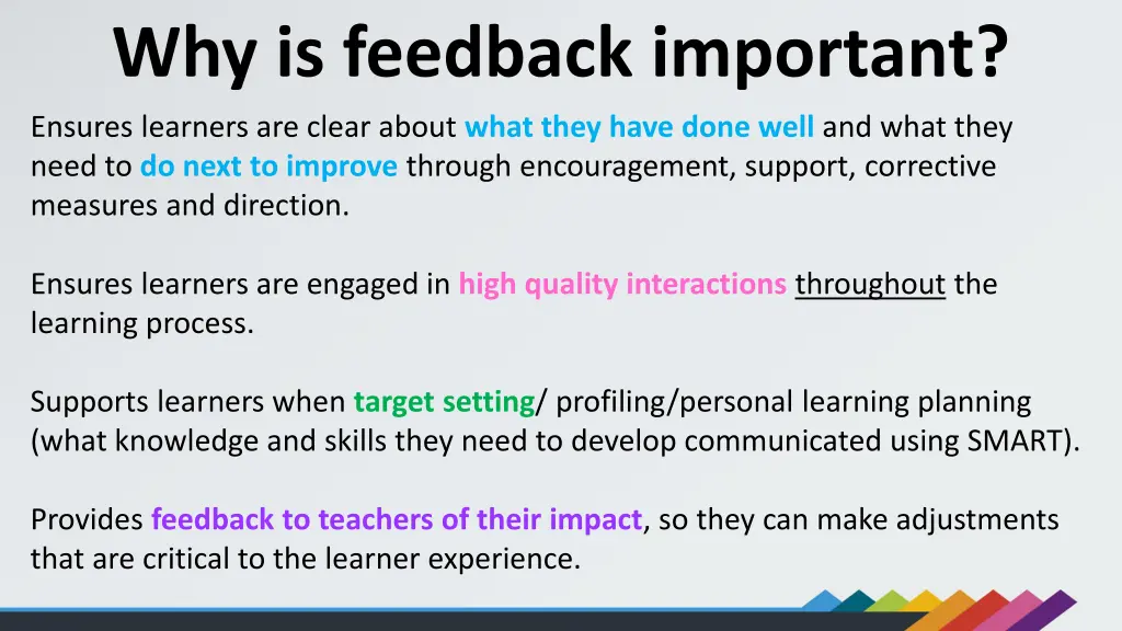 why is feedback important