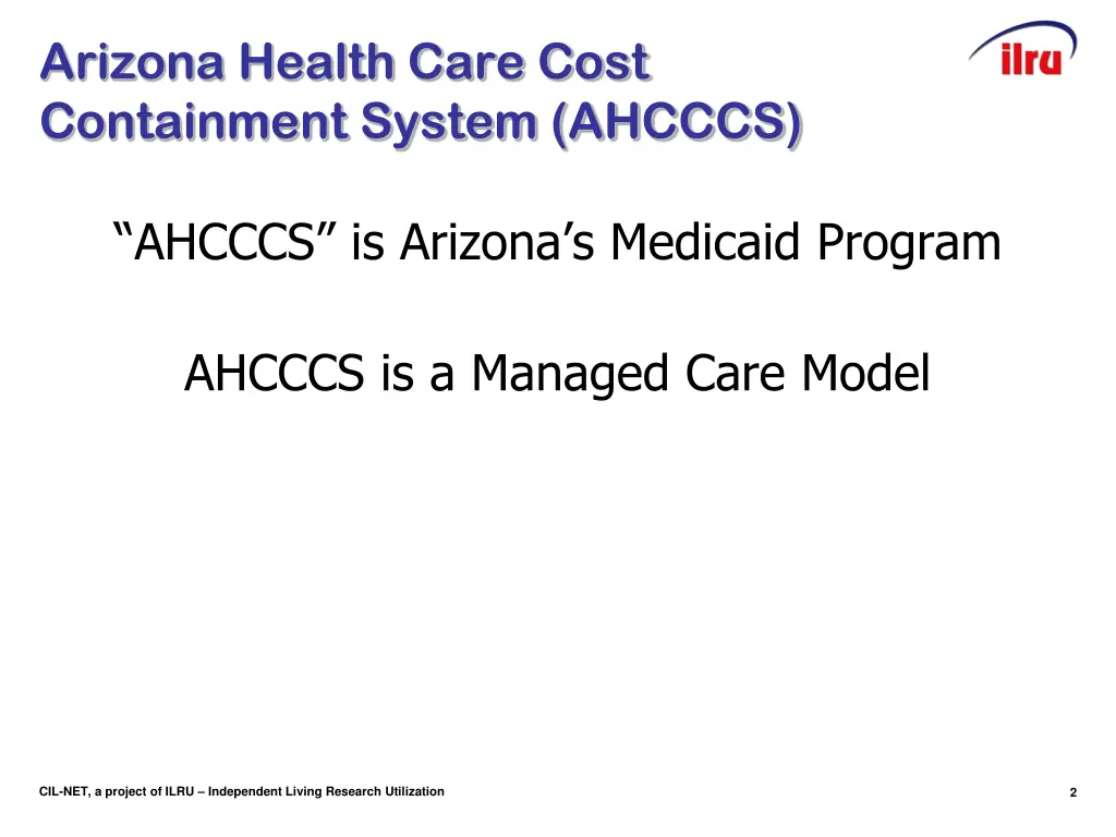 arizona health care cost containment system ahcccs