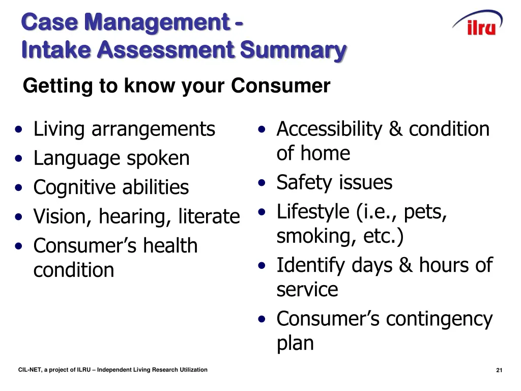 case management case management intake assessment