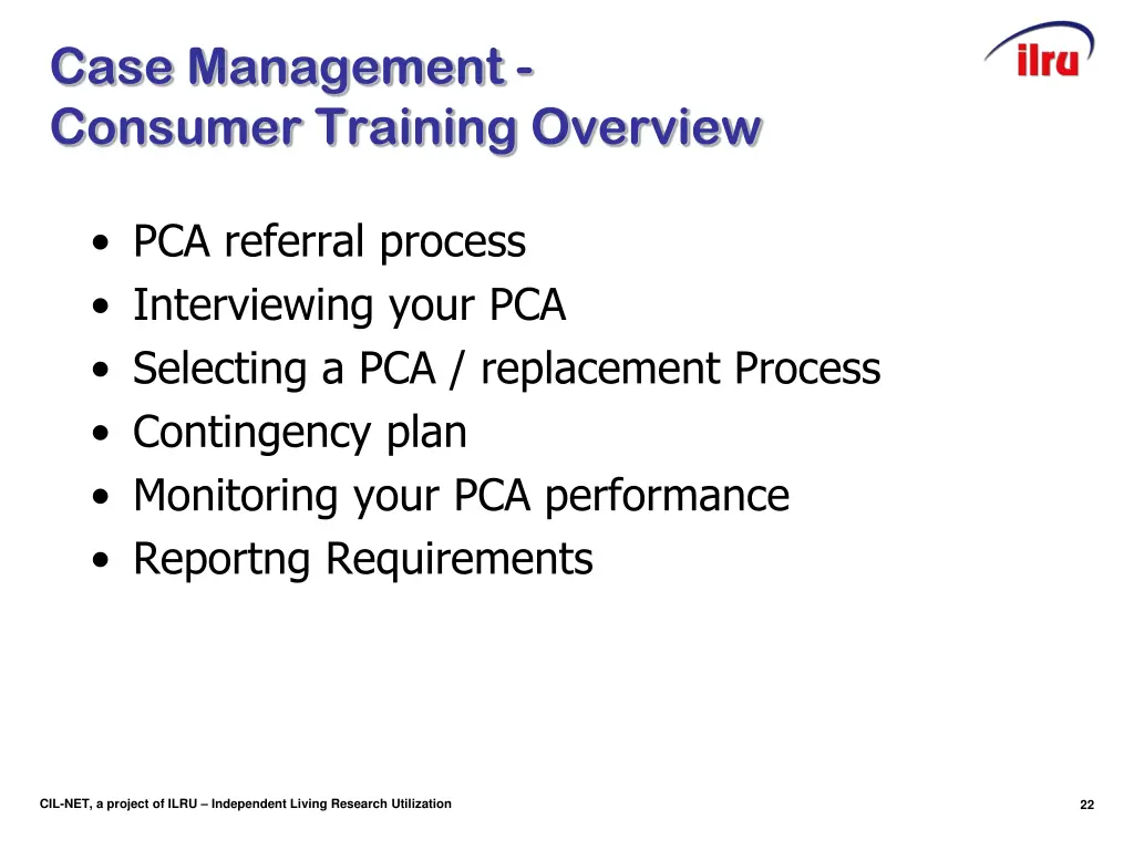 case management consumer training overview