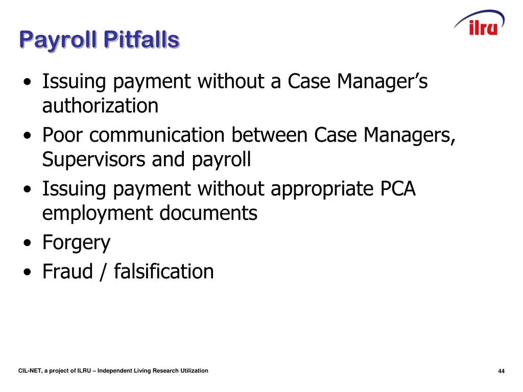 payroll pitfalls