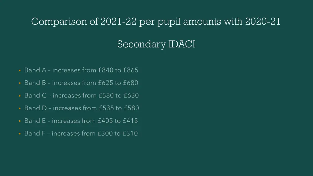 comparison of 2021 22 per pupil amounts with 2020 3