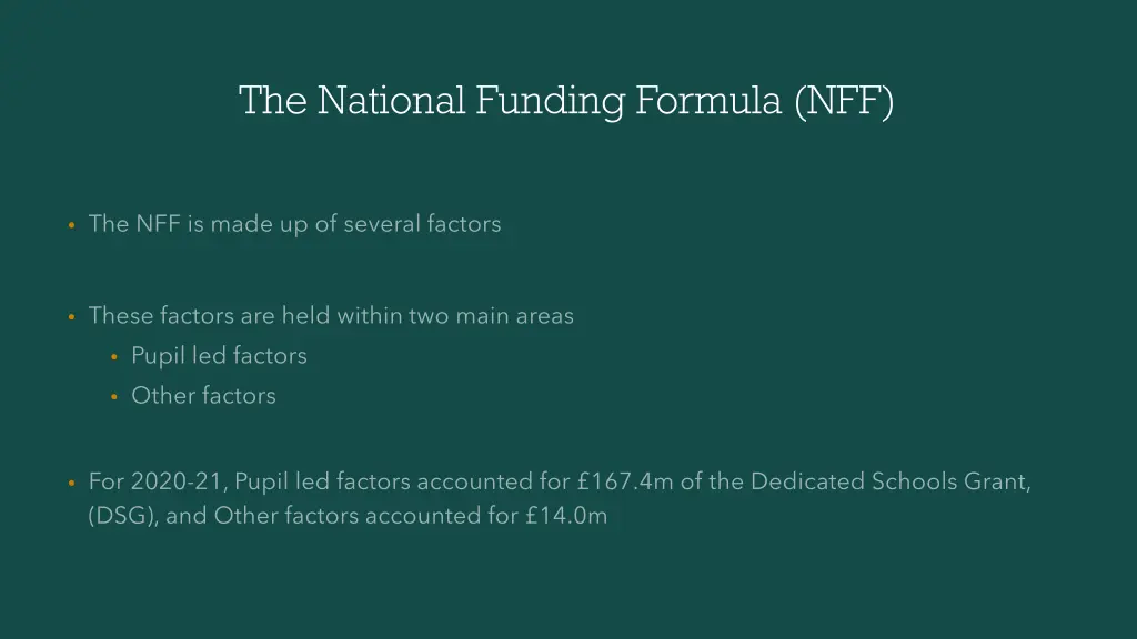 the national funding formula nff
