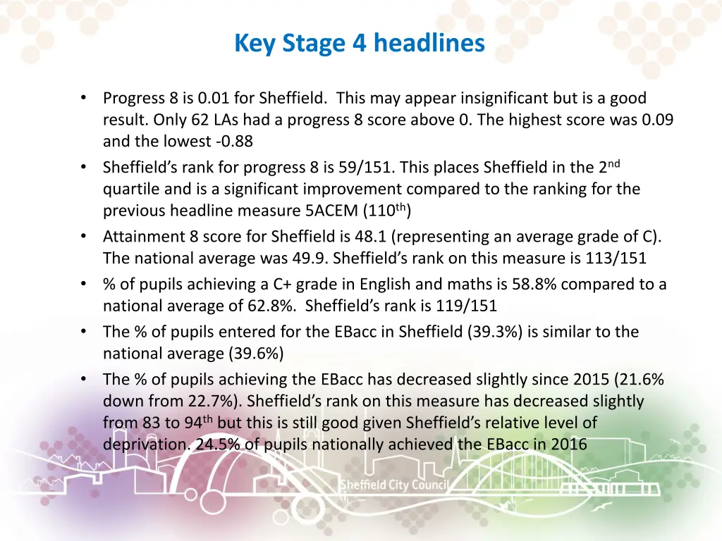 key stage 4 headlines