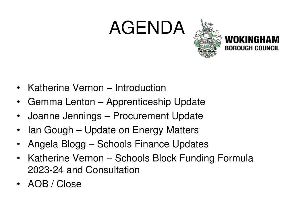 agenda