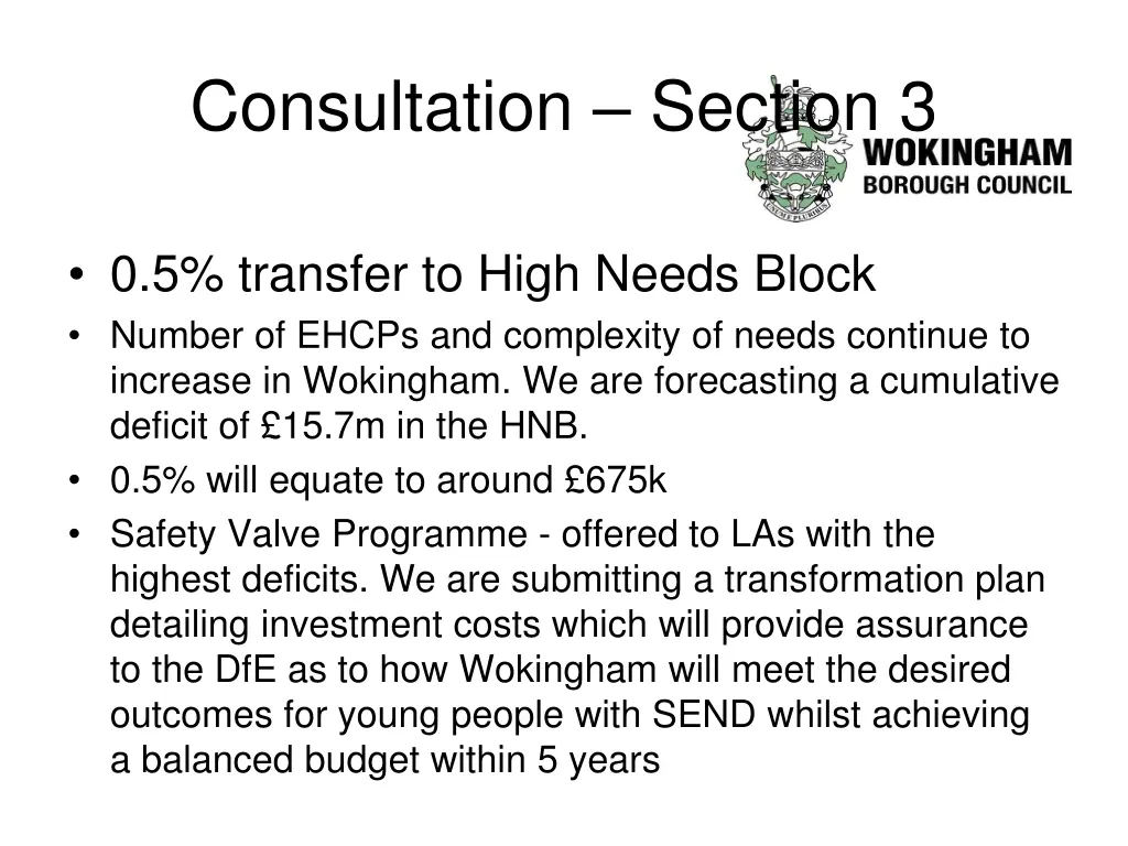 consultation section 3
