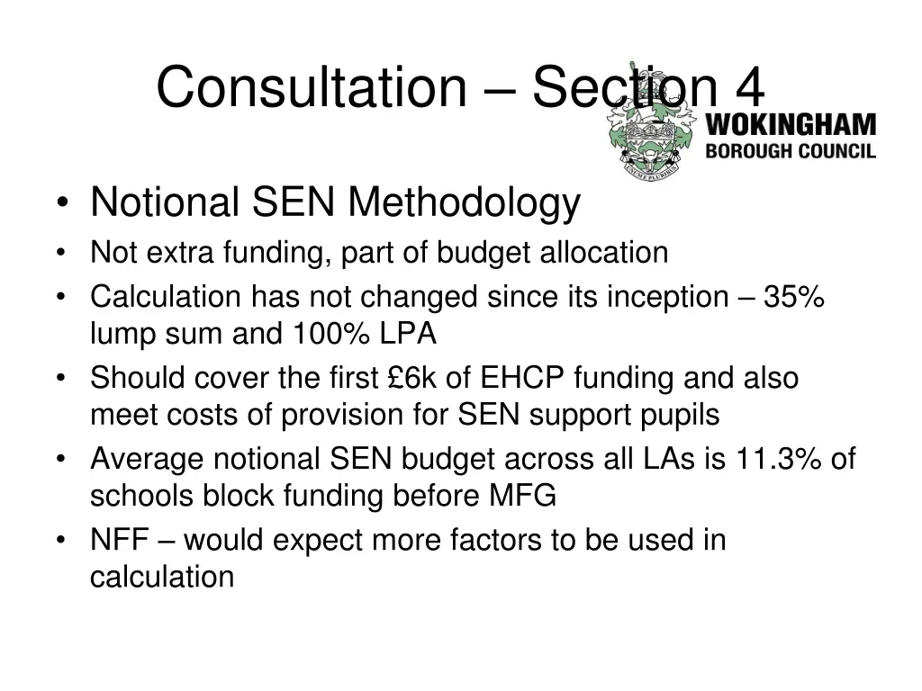 consultation section 4