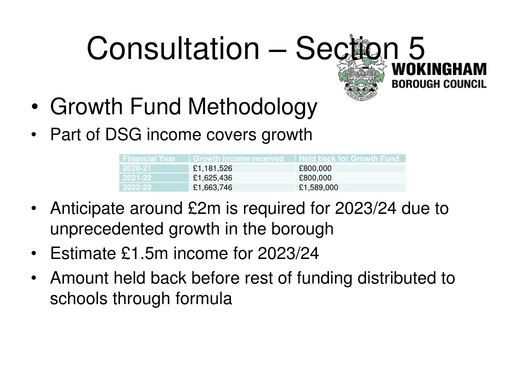 consultation section 5