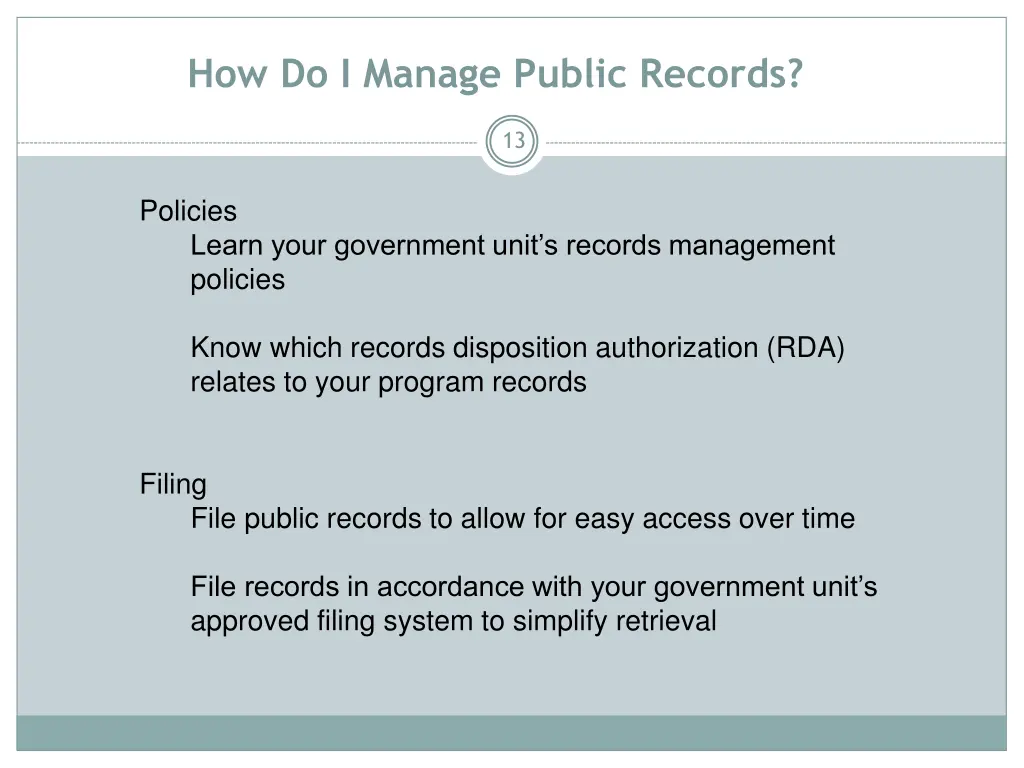 how do i manage public records