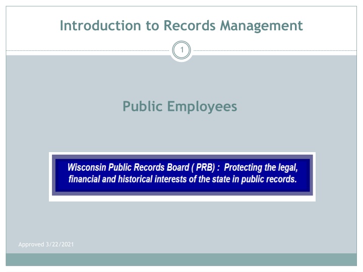 introduction to records management