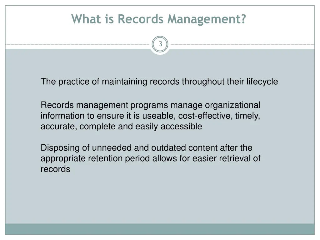what is records management