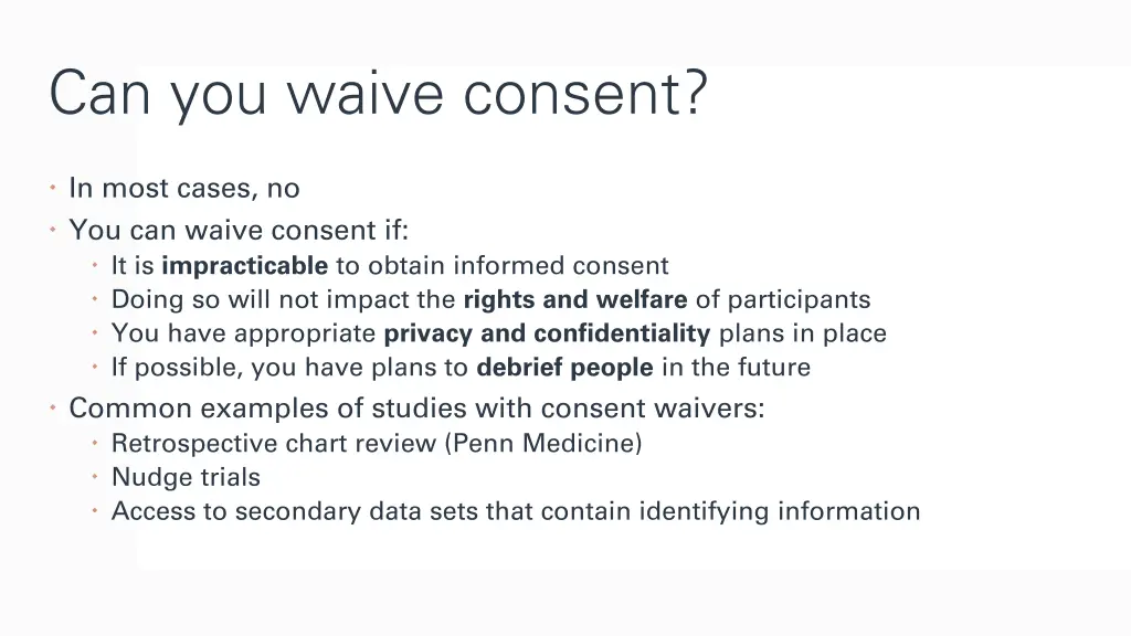 can you waive consent