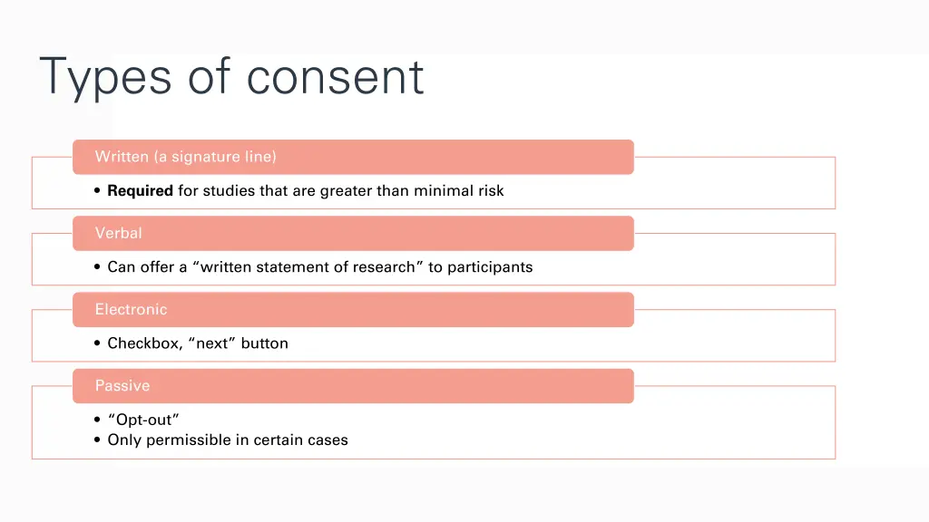 types of consent