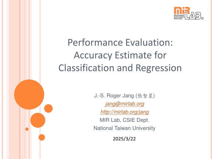 performance evaluation accuracy estimate