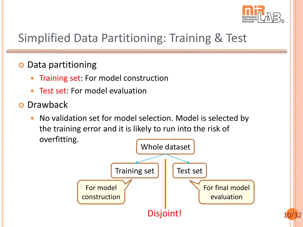 simplified data partitioning training test