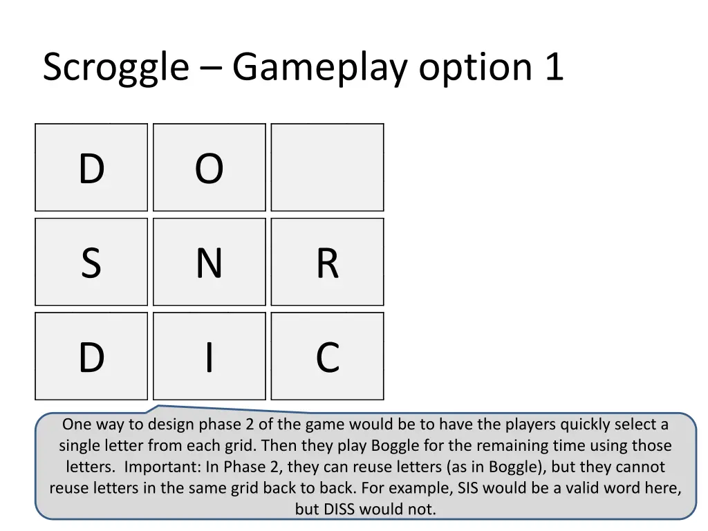 scroggle gameplay option 1