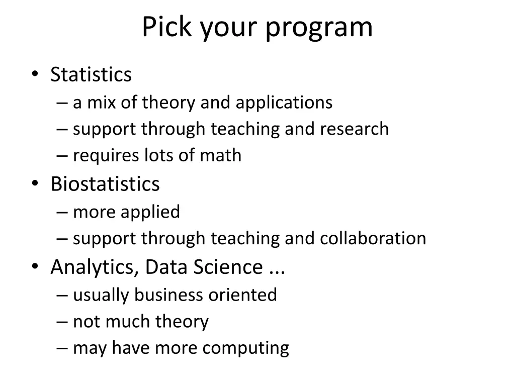 pick your program 1