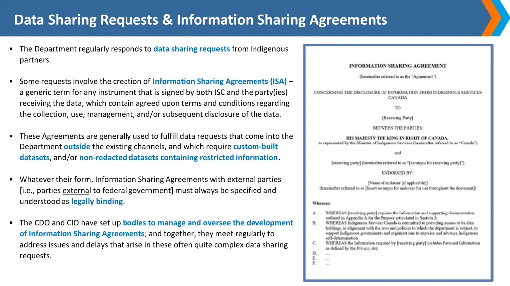 data sharing requests information sharing