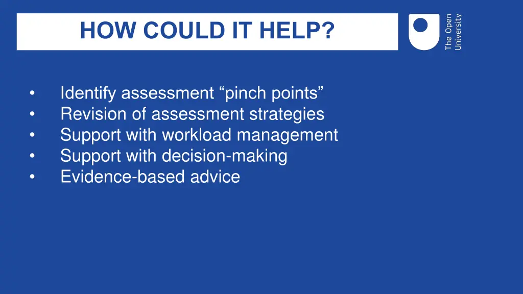 how could it help