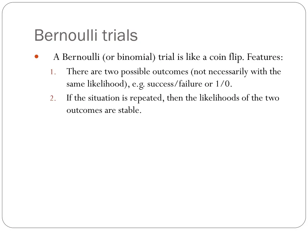 bernoulli trials