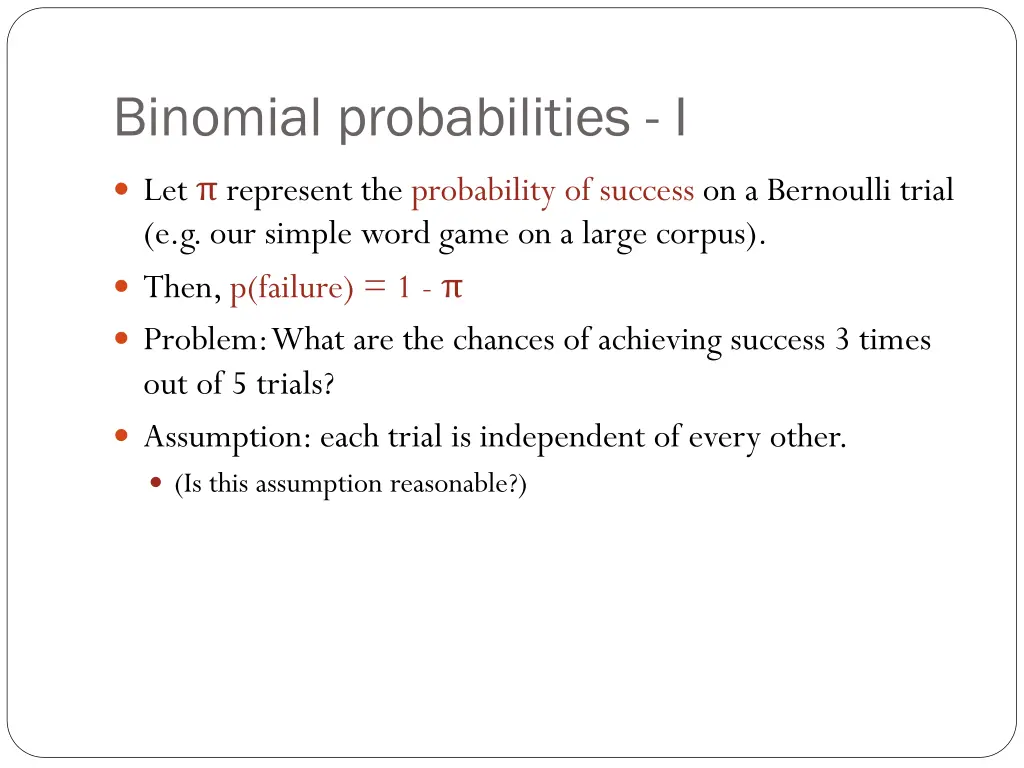 binomial probabilities i