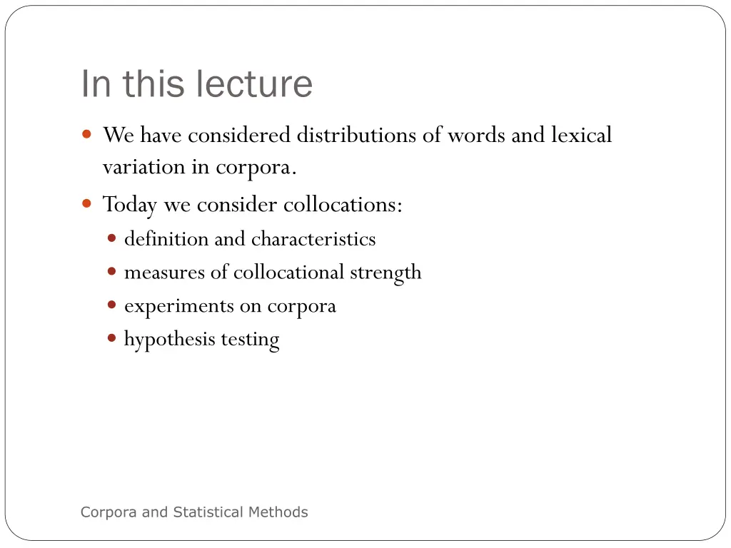 in this lecture