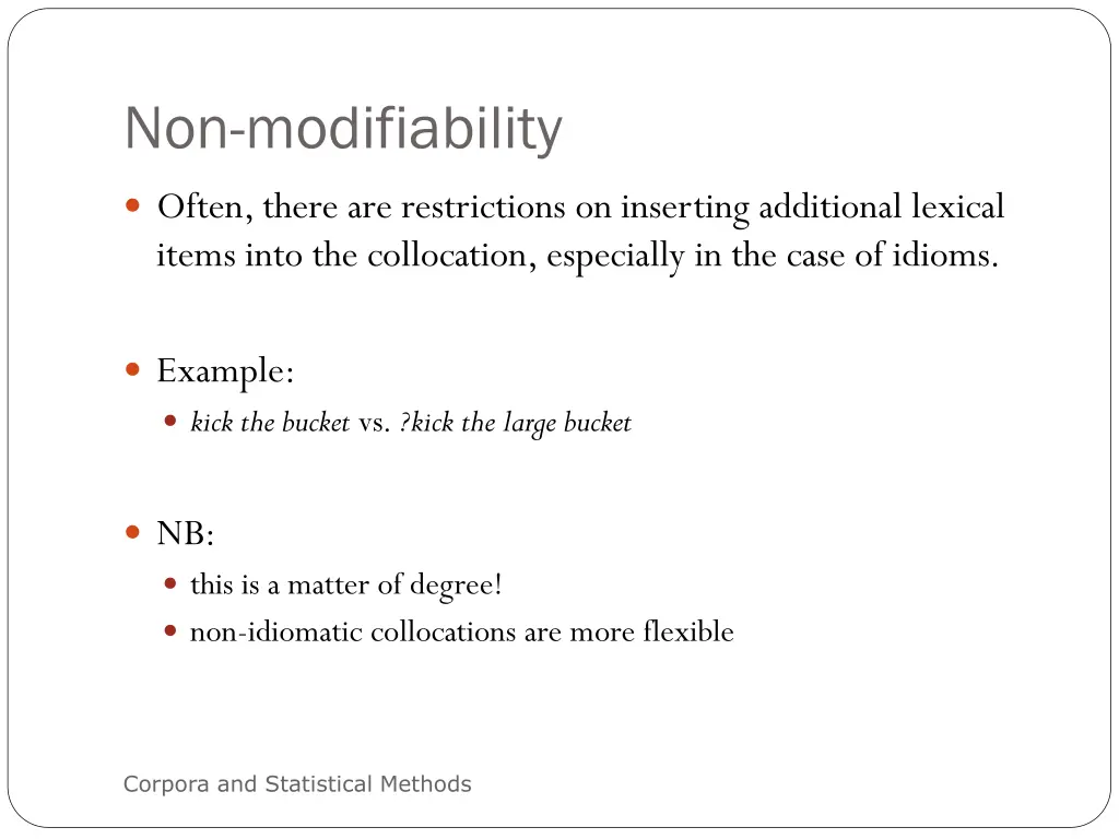 non modifiability