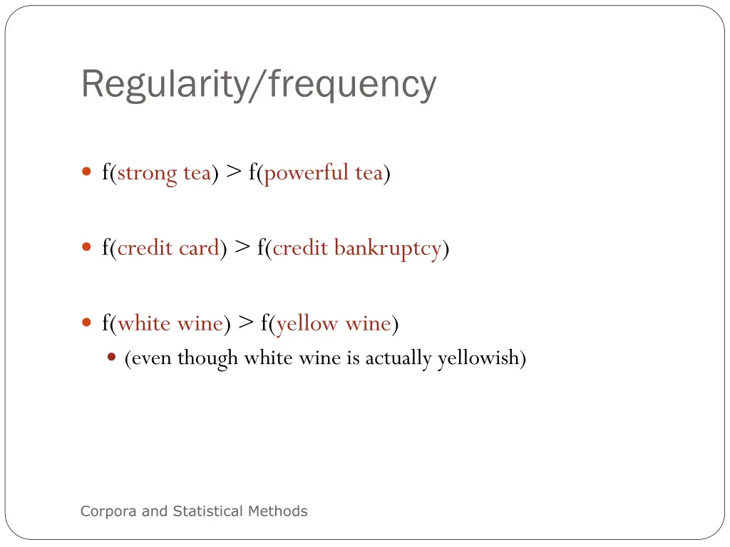 regularity frequency