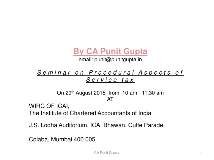 by ca punit gupta email punit@punitgupta in