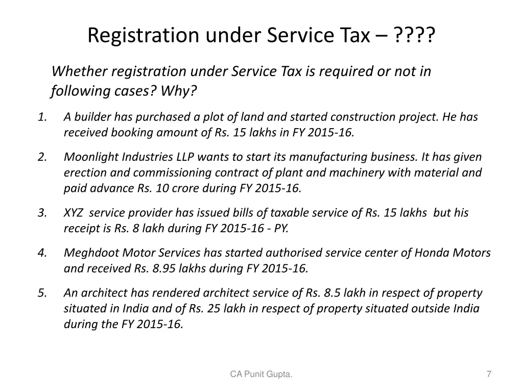 registration under service tax 1