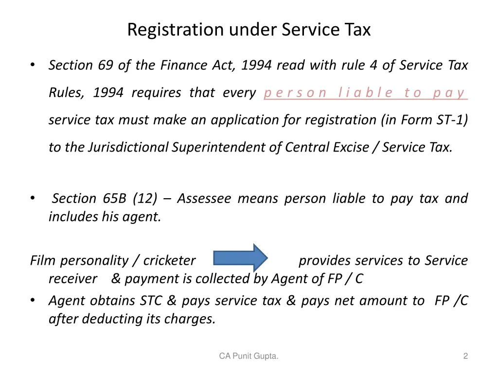 registration under service tax