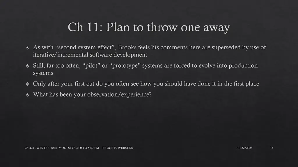 ch 11 plan to throw one away