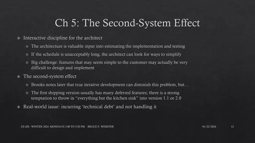 ch 5 the second system effect