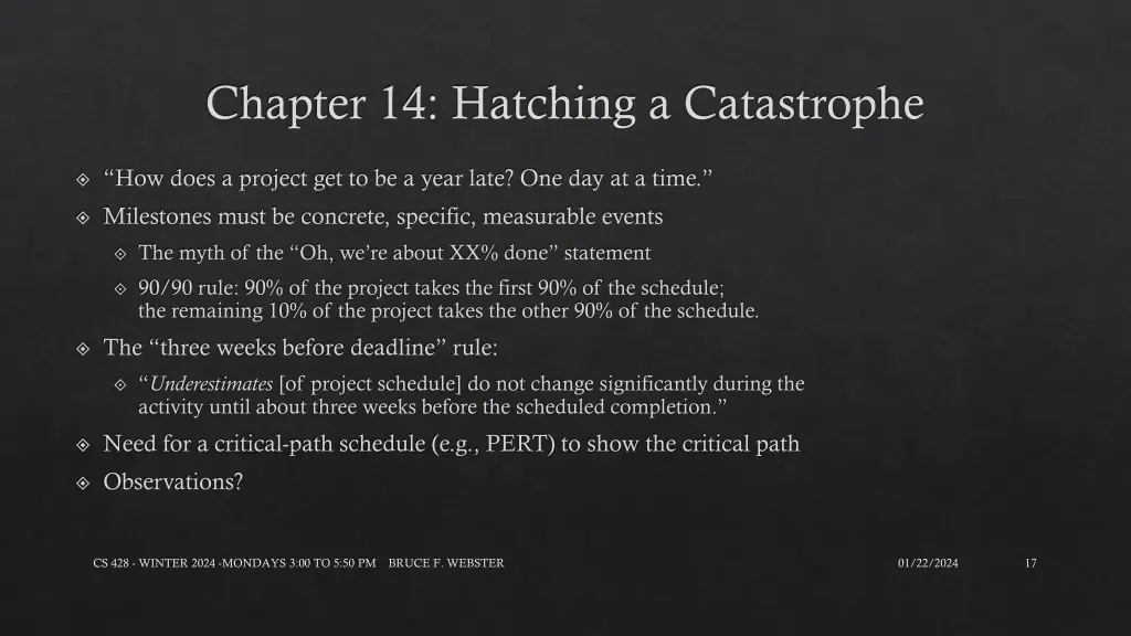 chapter 14 hatching a catastrophe