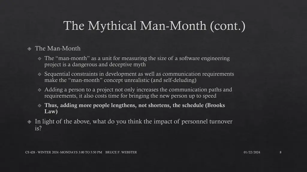 the mythical man month cont 1