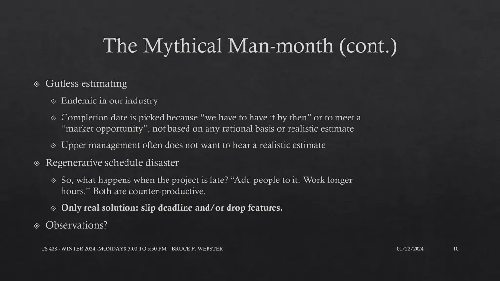 the mythical man month cont 3