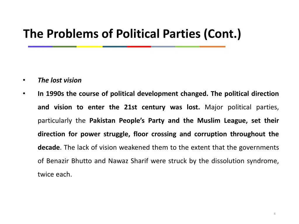 the problems of political parties cont 1