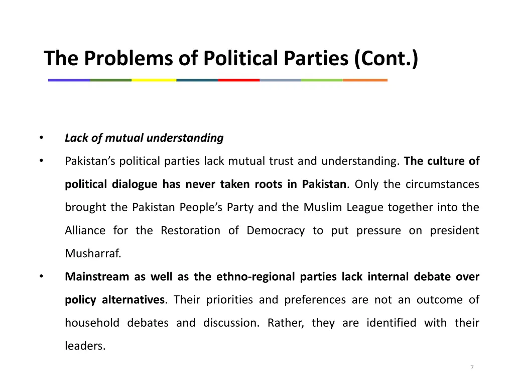 the problems of political parties cont 4