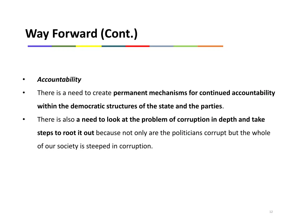 way forward cont 3