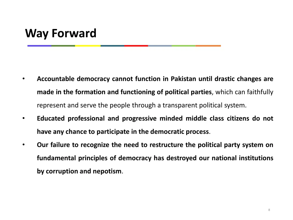 way forward