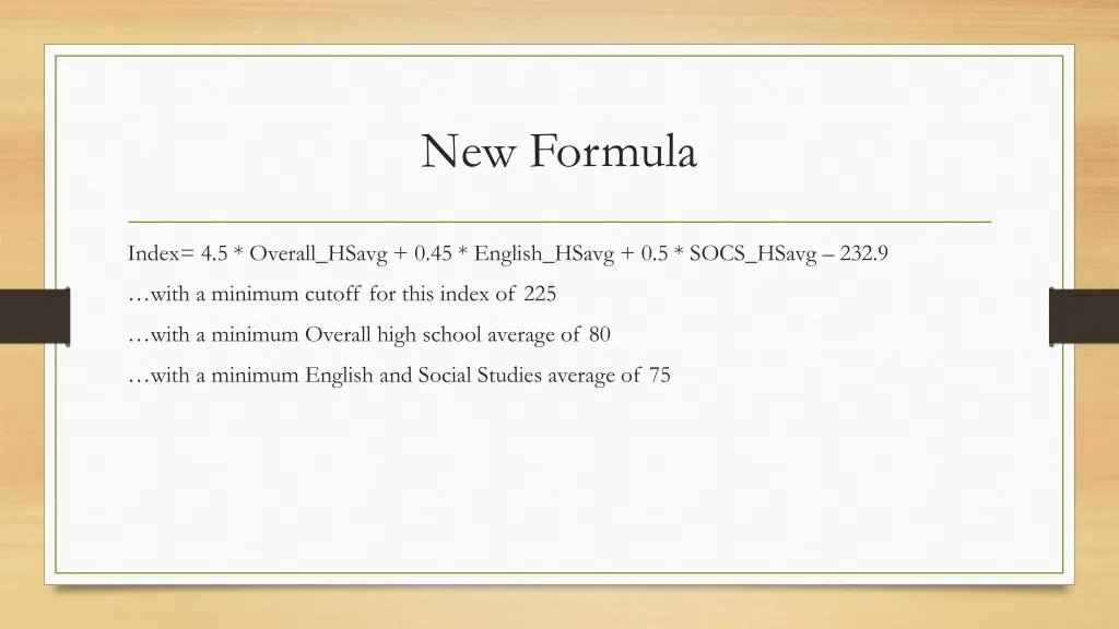 new formula