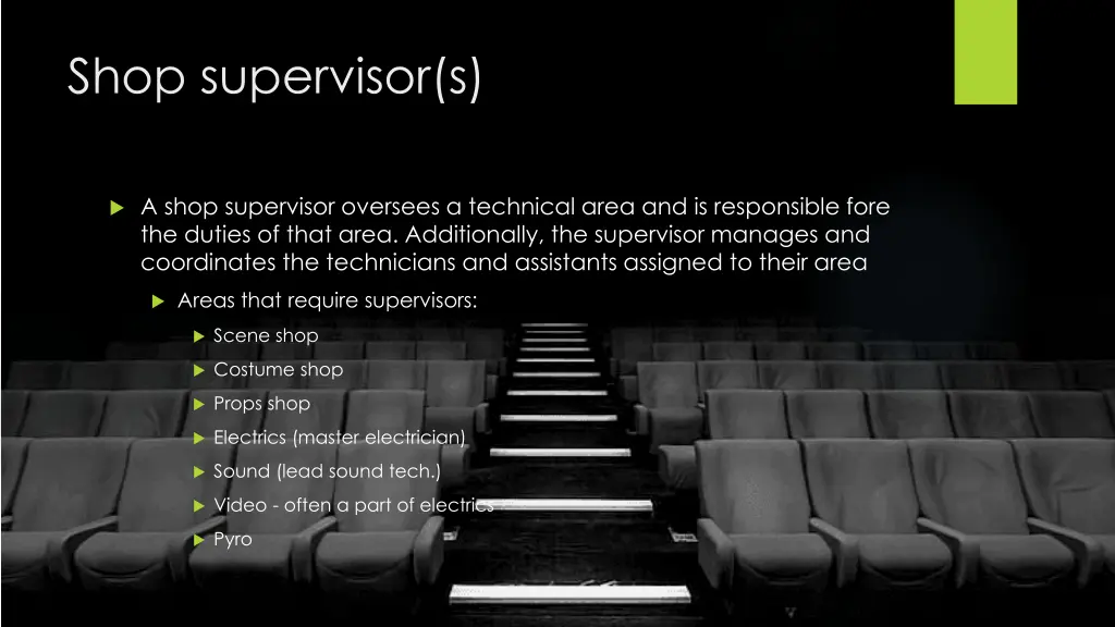 shop supervisor s